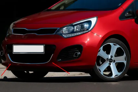 Накладка на решітку для HB (нерж) для Kia Rio 2012-2017 рр — Kia Rio 2012-2017 гг. DianaParts