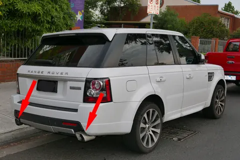 Насадки на глушник V2 (2 шт, нерж) для Range Rover Sport 2005-2013 рр — Range Rover Sport 2005-2013 гг. DianaParts