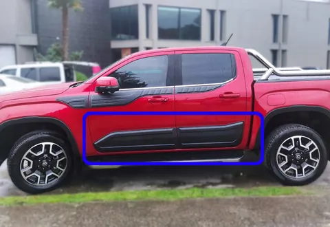 Молдинг двері EuroCap (6 шт, ABS) для Volkswagen Amarok 2022- рр — Volkswagen Amarok 2022- гг. DianaParts