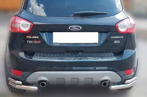 Задні подвійні куточки AK003-double (2 шт., нерж) для Ford Kuga 2008-2013 рр — Ford Kuga 2008-2013 гг. DianaParts