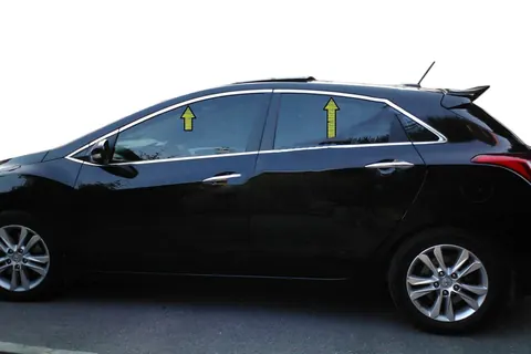 Верхня окантовка вікон (HB, нерж) для Hyundai I-30 2012-2017 рр — Hyundai I-30 2012-2017 гг. DianaParts