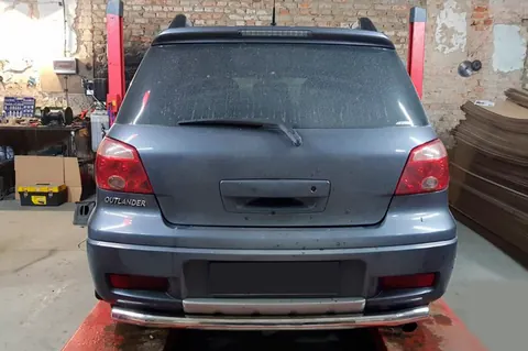 Задня дуга AK002/2 (нерж) для Mitsubishi Outlander 2001-2006 рр — Mitsubishi Outlander 2001-2006 гг. DianaParts