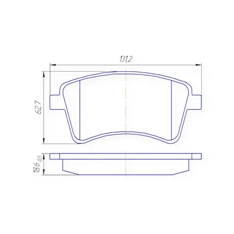 Колодки гальмівні Renault Kangoo (2008-), Mercedes-Benz Citan (W415) передні Dafmi-Intelli — Гальмівна система DianaParts