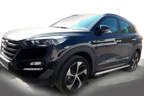 Бічні труби (2 шт., нерж) для Hyundai Tucson TL 2016-2021 рр — Hyundai Tucson TL 2016-2021 гг. DianaParts