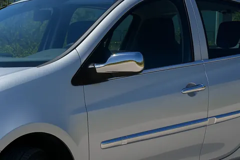 Зовнішня окантовка стекол (4 шт, нерж) Carmos - турецька сталь для Renault Clio III 2005-2012 рр — Renault Clio III 2005-2012 гг. DianaParts