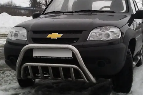 Кенгурятник WT002 (нерж) для Chevrolet Niva 1998-2020 рр — Chevrolet Niva 1998-2020 гг. DianaParts