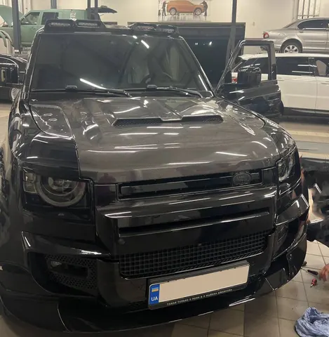 Карбоновий капот (натуральний карбон) для Land Rover Defender 2019- рр — Land Rover Defender 2019- гг. DianaParts