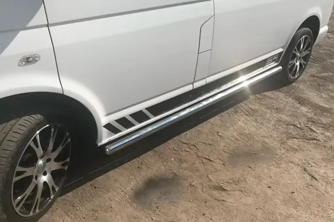 Бічні труби (2 шт., нерж) 60мм, Коротка база для Volkswagen T5 Caravelle 2004-2010 рр — Volkswagen T5 Caravelle 2004-2010 гг. DianaParts