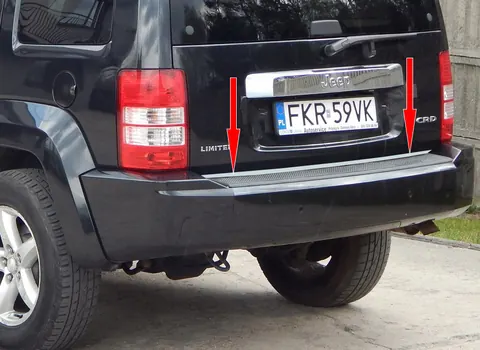 Кромка багажника (нерж.) для Jeep Cherokee/Liberty 2007-2013 рр — Jeep Cherokee/Liberty 2007-2013 гг. DianaParts