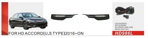 Противотуманки US-type (2017-2020, LED) для Honda Accord X рр — Honda Accord X 2017-2022 гг. DianaParts