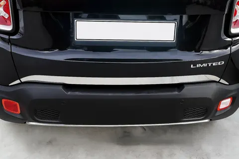 Кромка багажника 2019 (3 шт, нерж) Carmos - Турецька сталь для Jeep Renegade 2014- рр — Jeep Renegade 2014- гг. DianaParts