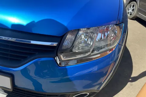Накладки на фари (2 шт., нерж) для Dacia Sandero 2013-2020 рр — Dacia Sandero 2013-2020 гг. DianaParts