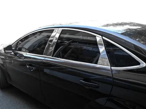 Молдинг дверних стійок (нерж) для Ford Fusion 2012-2020 рр — Ford Fusion 2012-2020 гг. DianaParts