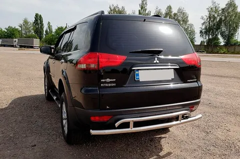 Задній захист AK002-2 (2 шт, нерж) для Mitsubishi Pajero Sport 2008-2015 рр — Mitsubishi Pajero Sport 2008-2015 гг. DianaParts