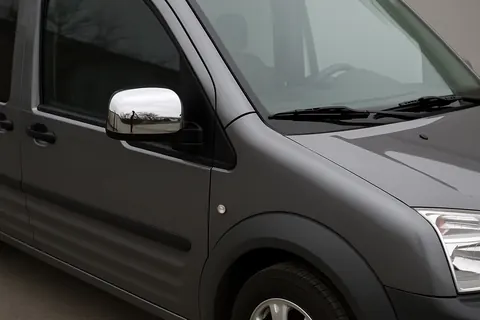 Накладки на дзеркала варіант №2 (2 шт., нерж) для Ford Connect 2010-2013 рр — Ford Connect 2010-2013 гг. DianaParts