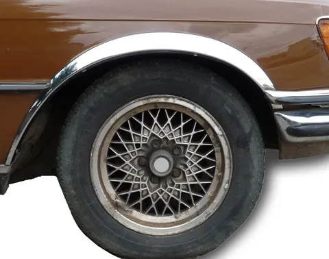 Накладки на арки (4 шт, нерж) для Mercedes W116 1972-1980 рр — Mercedes W116 1972-1980 гг. DianaParts