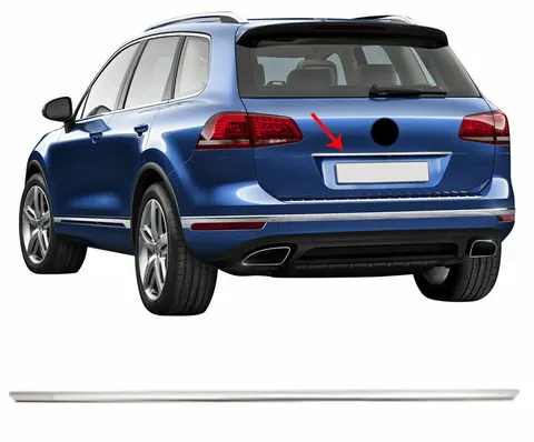 Хром планка над номером OmsaLine (нерж) для Volkswagen Touareg 2018- рр — Volkswagen Touareg 2018- гг. DianaParts