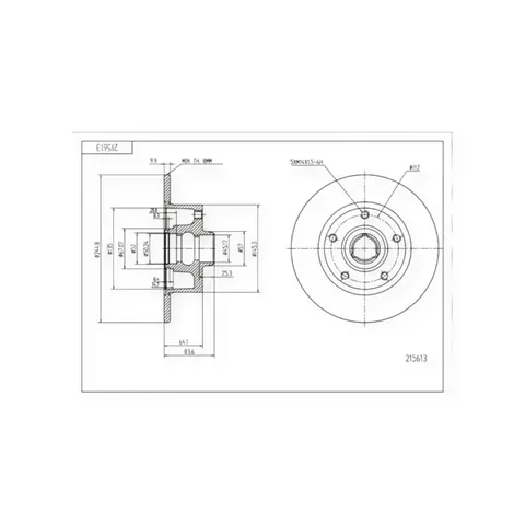 Диск гальмівний Audi A4 B5 задній (d245x10mm) HART — Гальмівна система DianaParts