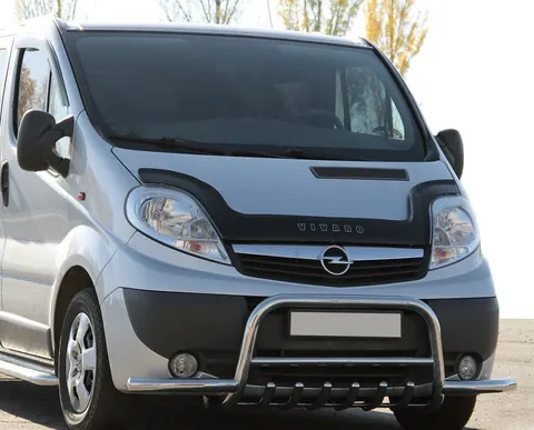 Кенгурятник WT003-Plus (нерж.) для Nissan Primastar 2002-2014 рр — Nissan Primastar 2002-2014 гг. DianaParts