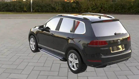 Бокові пороги Rainbow (2 шт., алюміній) для Volkswagen Touareg 2010-2018 рр — Volkswagen Touareg 2010-2018 гг. DianaParts