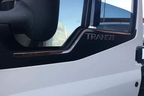Окантовка стекол (2 шт, нерж.) OmsaLine - Італійська нержавійка для Ford Transit 2000-2014 рр — Ford Transit 2000–2014 гг. DianaParts