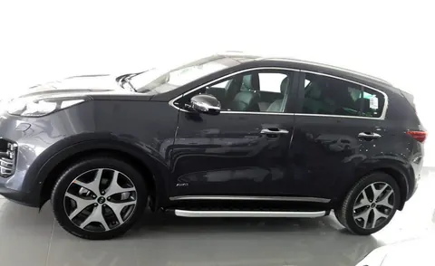 Бокові пороги Fullmond (2 шт., алюміній) для Kia Sportage 2015-2021 рр — Kia Sportage 2015-2021 гг. DianaParts