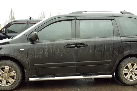 Бічні труби (2 шт., нерж) для Kia Carnival 2002-2013 рр — Kia Carnival 2002-2013 гг. DianaParts