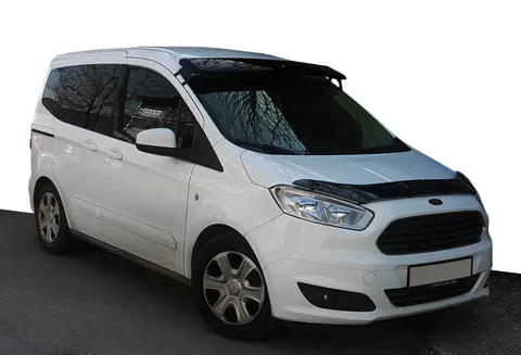 Козирьок на лобове скло (чорний глянець, 5мм) для Ford Courier 2014-2023 рр — Ford Courier 2014-2023 гг. DianaParts