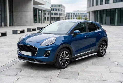 Бокові пороги Shining V1 (2 шт., Алюміній) для Ford Puma 2019- рр — Ford Puma 2019- гг. DianaParts