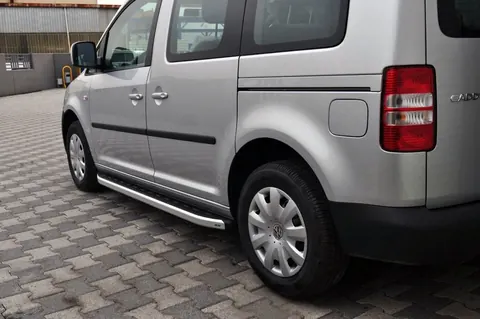 Бокові пороги Fullmond (2 шт., алюм) Стандартна база для Volkswagen Caddy 2004-2010 рр — Volkswagen Caddy 2004-2010 гг. DianaParts