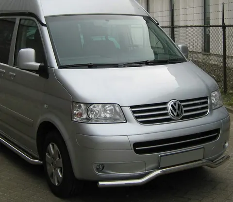 Передній захист хвиля ST007 (нерж) для Volkswagen T5 Caravelle 2004-2010 рр — Volkswagen T5 Caravelle 2004-2010 гг. DianaParts