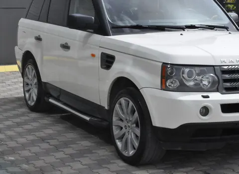 Бокові пороги Allmond Grey (2 шт., алюміній) для Range Rover Sport 2005-2013 рр — Range Rover Sport 2005-2013 гг. DianaParts