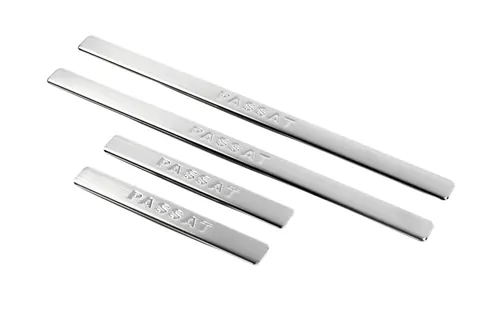 Накладки на пороги OmsaLine тип 2 (4 шт, нерж) для Volkswagen Passat B6 2006-2012 рр — Volkswagen Passat B6 2006-2012 гг. DianaParts