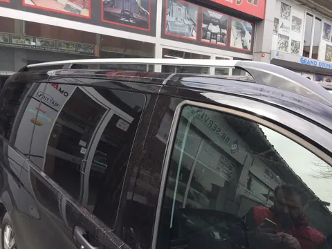 Рейлінги хром Elite (пласт. ніжки) Коротка база (SHORT) для Mercedes Vito W639 2004-2014 рр — Mercedes Vito W639 2004-2014 гг. DianaParts