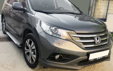 Бокові пороги Allmond Grey (2 шт., алюм.) для Honda CRV 2012-2016 рр — Honda CRV 2012-2016 гг. DianaParts