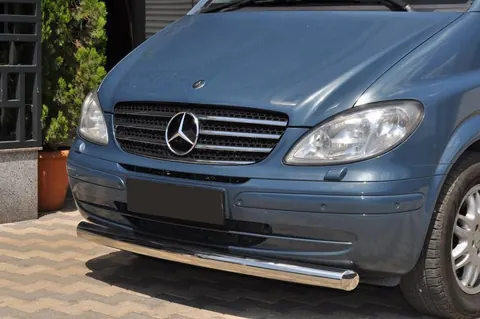 Передній захист ST008 (нерж) 2004-2010, 60мм для Mercedes Vito W639 рр — Mercedes Vito W639 2004-2014 гг. DianaParts