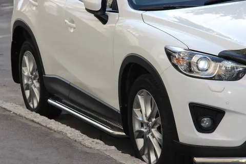 Бокові пороги KB001 (нерж) 60 мм для Mazda CX-3 2015- рр — Mazda CX-3 2015- гг. DianaParts