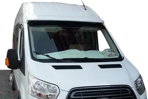 Козирьок на лобове скло V1 (на клей, під фарбування) для Ford Transit 2014- рр — Ford Transit 2014- гг. DianaParts