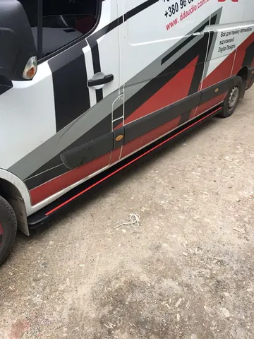 Бокові пороги Maya Red (2 шт., Алюміній) Довга база для Opel Movano 2010-2021 рр — Opel Movano 2010-2021 гг. DianaParts