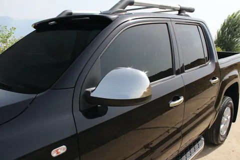 Накладки на дзеркала (2 шт, нерж.) Carmos - Турецька сталь для Volkswagen Amarok 2010-2022 рр — Volkswagen Amarok 2010-2022 гг. DianaParts