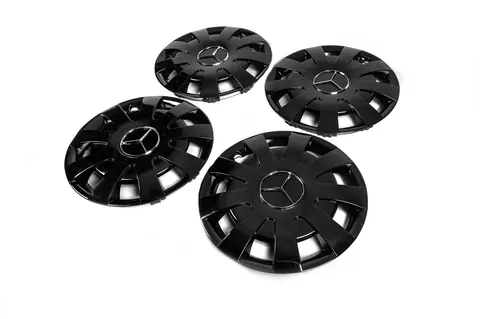 Ковпаки чорні ABS R16 (1-катковий, 4 шт) для Mercedes Sprinter W906 2006-2018 рр — Mercedes Sprinter W906 2006–2018 гг. DianaParts