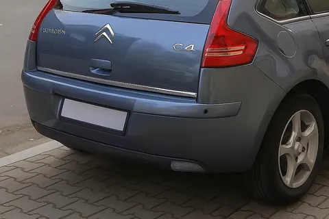 Накладка нижньої кромки кришки багажника (нерж.) для Citroen C-4 2004-2010 рр — Citroen C-4 2004-2010 гг. DianaParts