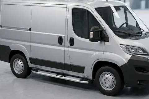 Бокові пороги Mevsim Grey (2 шт., Алюміній) Тільки на коротку базу для Peugeot Boxer 2006-2025 рр — Peugeot Boxer 2006-2025 гг. DianaParts