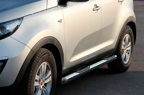 Бічні труби (2 шт., нерж.) для Kia Sportage 2010-2015 рр — Kia Sportage 2010-2015 гг. DianaParts