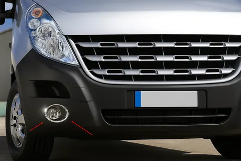 Накладки на противотуманки (2 шт., нерж.) для Opel Movano 2010-2021 рр — Opel Movano 2010-2021 гг. DianaParts