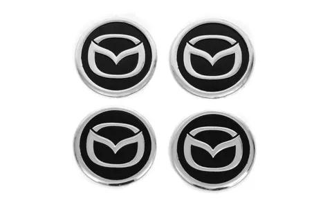 Наклейки на ковпачки V1 60мм (4шт) для Mazda — Mazda DianaParts