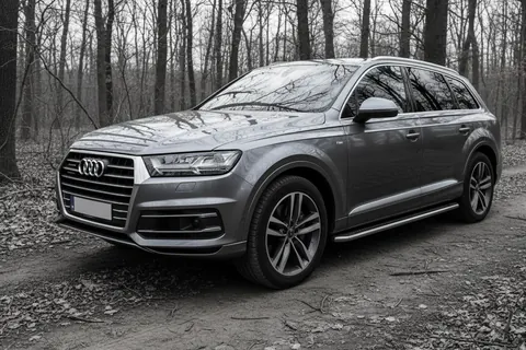 Бокові пороги Maydos V2 (2 шт., Алюміній -2026 нерж) для Ауди Q7 2015-2026 рр — Audi Q7 2015–2026 гг. DianaParts
