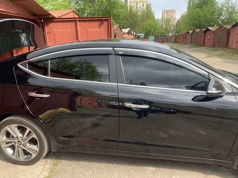 Вітровики з хромованим молдингом (4 шт, Niken) для Hyundai Elantra (AD) 2015-2020 рр — Hyundai Elantra (AD) 2015-2020 гг. DianaParts