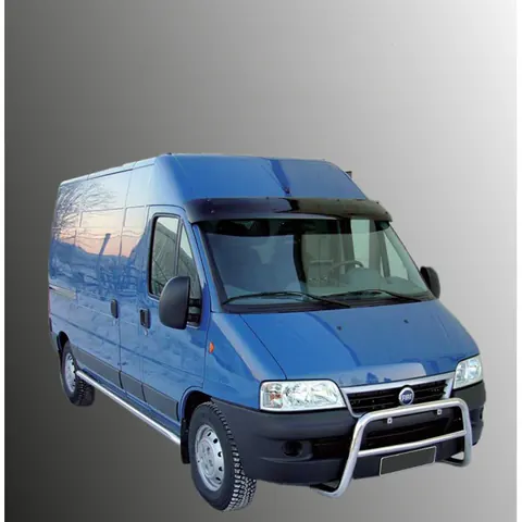 Козирьок на лобове скло (чорний глянець, 5мм) для Fiat Ducato 1995-2006 рр — Fiat Ducato 1995-2006 гг. DianaParts
