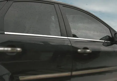 Зовнішня окантовка вікон (4 шт, нерж) Carmos - Турецька сталь для Ford Focus II 2005-2008 рр — Ford Focus II 2005-2008 гг. DianaParts